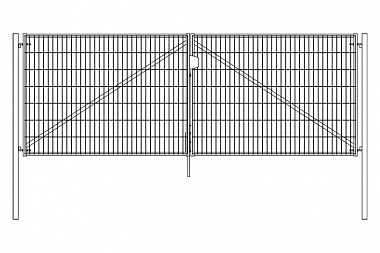 Ворота для 3D забора Light NoLock 1,53х4,0 RAL 6005
